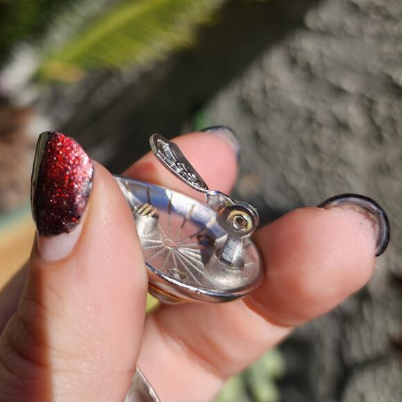 Vtg Yves Saint Laurent Earrings YSL 90s Runway Pearl Silver Teardrop Clip Ons - Picture 8 of 9